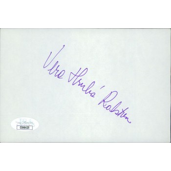 Vera Ralston Actress Signed 4x6 Index Card JSA Authenticated