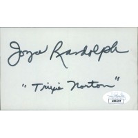 Joyce Randolph Actress Signed 3x5 Index Card JSA Authenticated