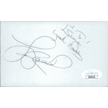 Lou Rawls Signed 3x5 Index Card JSA Authenticated Personalized
