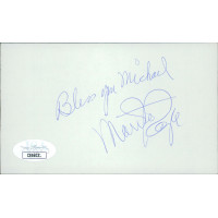 Martha Raye Actress Signed 3x5 Index Card JSA Authenticated Personalized