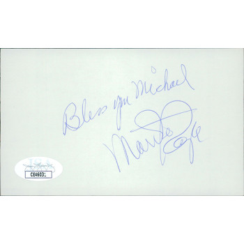 Martha Raye Actress Signed 3x5 Index Card JSA Authenticated Personalized