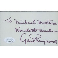 Gene Raymond Actor Signed 3x5 Index Card JSA Authenticated Personalized
