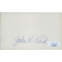 John H Reed Maine Governor Signed 3x5 Index Card JSA Authenticated