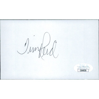 Tim Reid Actor Signed 3x5 Index Card JSA Authenticated