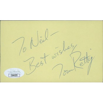 Tommy Rettig Lassie Actor Signed 3x5 Index Card JSA Authenticated Personalized