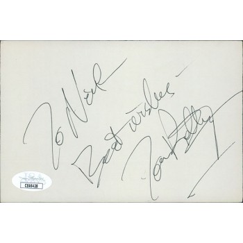 Tommy Rettig Lassie Actor Signed 4x6 Index Card JSA Authenticated Personalized