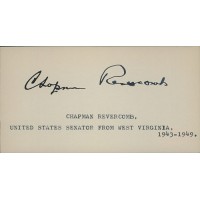 Chapman Revercomb West Virginia Senator Signed 2.5x5 Index Card JSA Authentic