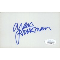 Alan Rickman Actor Signed 3x5 Index Card JSA Authenticated