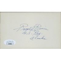 Ralph Rivers Alaska Congressman Signed 3x5 Index Card JSA Authenticated
