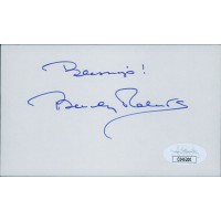 Beverly Roberts Actress Signed 3x5 Index Card JSA Authenticated