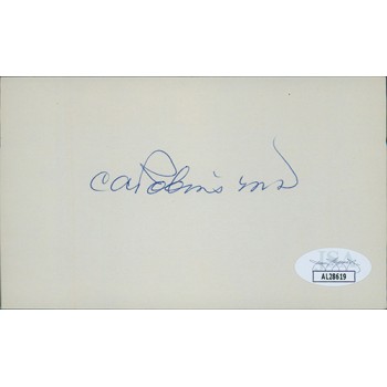 C.A. Robins Idaho Governor Signed 3x5 Index Card JSA Authenticated