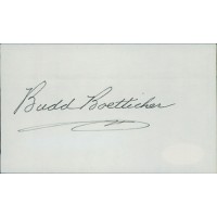 Budd Boetticher Director Signed 3x5 Index Card JSA Authenticated