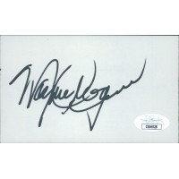 Wayne Rogers Actor Signed 3x5 Index Card JSA Authenticated