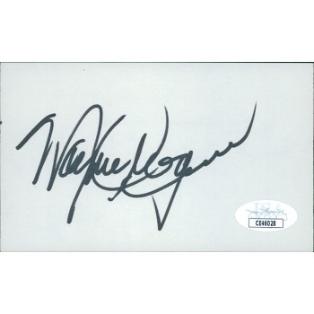 Wayne Rogers Actor Signed 3x5 Index Card JSA Authenticated