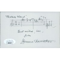 Laurence Rosenthal Composer Arranger Signed 3x5 Index Card JSA Authenticated Laurence Rosenthal Composer Arranger Signed 3x5 Index Card JSA Authenticated