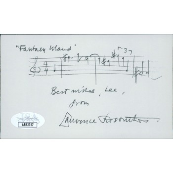 Laurence Rosenthal Composer Arranger Signed 3x5 Index Card JSA Authenticated Laurence Rosenthal Composer Arranger Signed 3x5 Index Card JSA Authenticated