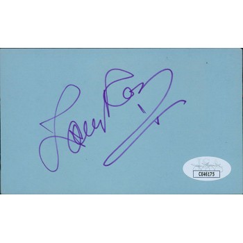 Lanny Ross Pianist Singer Signed 3x5 Index Card JSA Authenticated