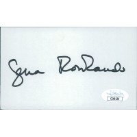 Gena Rowlands Actress Signed 3x5 Index Card JSA Authenticated