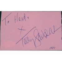 Telly Savalas Actor Signed 3x4.5 Cut Page JSA Authenticated Personalized