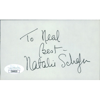 Natalie Schafer Actress Signed 3x5 Index Card JSA Authenticated Personalized