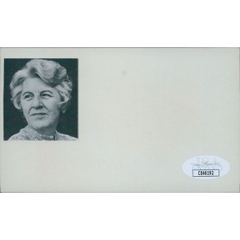 Anne Seymour Actress Signed 3x5 Index Card JSA Authenticated Personalized