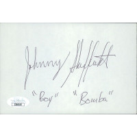 Johnny Sheffield Actor Signed 4x6 Index Card JSA Authenticated Johnny Sheffield Actor Signed 4x6 Index Card JSA Authenticated