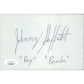 Johnny Sheffield Actor Signed 4x6 Index Card JSA Authenticated
