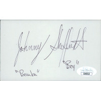 Johnny Sheffield Actor Signed 3x5 Index Card JSA Authenticated