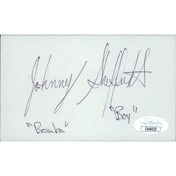 Johnny Sheffield Actor Signed 3x5 Index Card JSA Authenticated