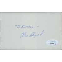 Alan Shepard NASA Astronaut Signed 3x5 Index Card JSA Authenticated Personalized