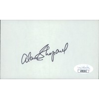 Alan Shepard NASA Astronaut Signed 3x5 Index Card JSA Authenticated
