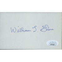 William Shirer Journalist Signed 3x5 Index Card JSA Authenticated