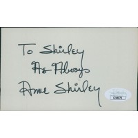 Anne Shirley Actress Signed 3x5 Index Card JSA Authenticated Personalized Anne Shirley Actress Signed 3x5 Index Card JSA Authenticated Personalized