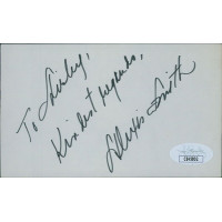 Alexis Smith Actress Signed 3x5 Index Card JSA Authenticated Personalized Alexis Smith Actress Signed 3x5 Index Card JSA Authenticated Personalized