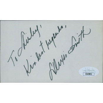 Alexis Smith Actress Signed 3x5 Index Card JSA Authenticated Personalized Alexis Smith Actress Signed 3x5 Index Card JSA Authenticated Personalized