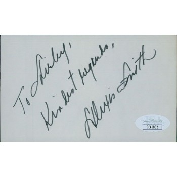 Alexis Smith Actress Signed 3x5 Index Card JSA Authenticated Personalized