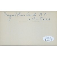 Margaret Chase Smith Congressmen Senator Signed 3x5 Index Card JSA Authenticated
