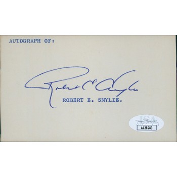 Robert Smylie Idaho Governor Signed 3x5 Index Card JSA Authenticated