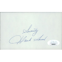 Hank Snow Country Singer Signed 3x5 Index Card JSA Authenticated