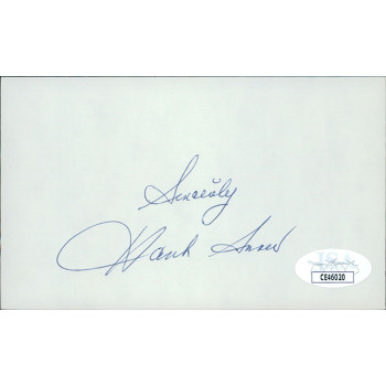 Hank Snow Country Singer Signed 3x5 Index Card JSA Authenticated