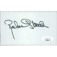 Robert Stack Actor Signed 3x5 Index Card JSA Authenticated