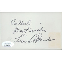 Lionel Stander Actor Signed 3x5 Index Card JSA Authenticated Personalized