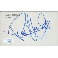 Paul Stanley KISS Musician Signed 3x5 Index Card JSA Authenticated
