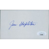 Jean Stapleton Actress Signed 3x5 Index Card JSA Authenticated