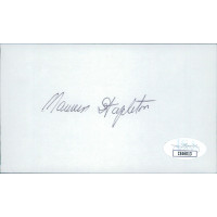 Maureen Stapleton Actress Signed 3x5 Index Card JSA Authenticated