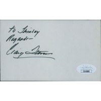 Craig Stevens Actor Signed 3x5 Index Card JSA Authenticated Personalized