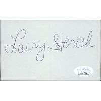 Larry Storch Actor Signed 3x5 Index Card JSA Authenticated