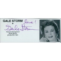 Gale Storm Actress Signed 2x4.5 Directory Cut JSA Authenticated