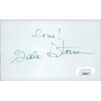 Gale Storm Actress Signed 3x5 Index Card JSA Authenticated