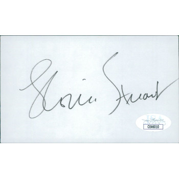 Gloria Stuart Actress Signed 3x5 Index Card JSA Authenticated